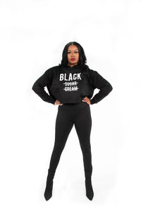 BLACK Cropped Hoodie