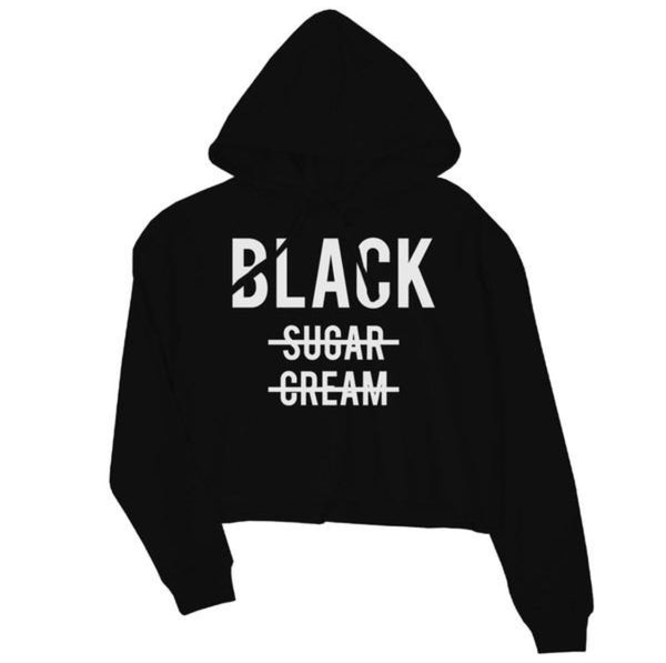 BLACK Cropped Hoodie